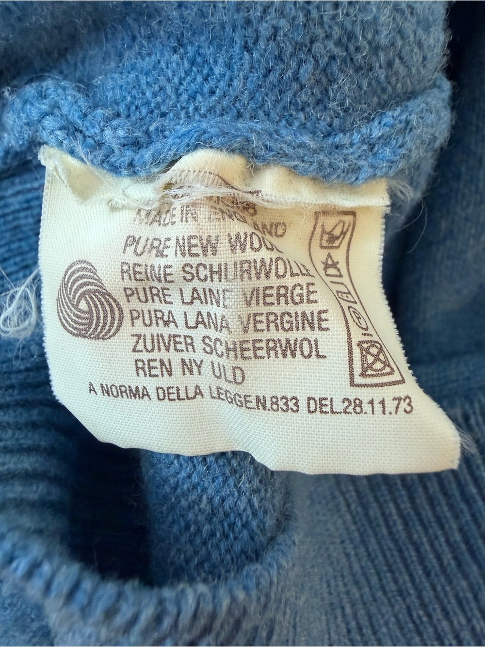 100% Lambswool Vtg Brooks Brothers Sweater Vest Blue Made England Size 38 unisex - Picture 7 of 8